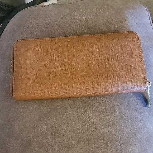 MICHAEL KORS 1990s Camel Brown Large Jet Set Travel Leather Wallet E-1303 - Picture 3 of 9